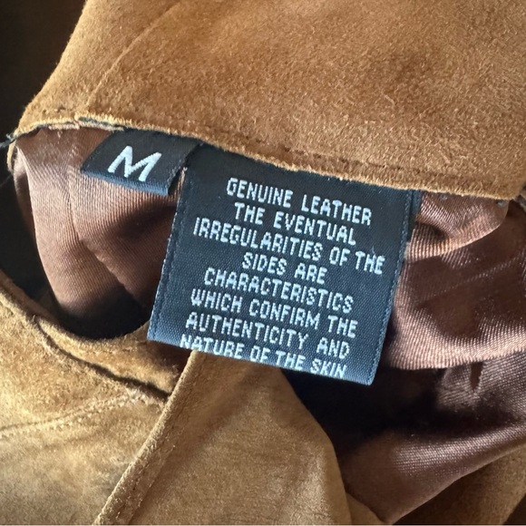 Marianne Vanderwilt Leather Suede Jumpsuit Brown Tan Halter Pants Fringe Wrap - Picture 8 of 15